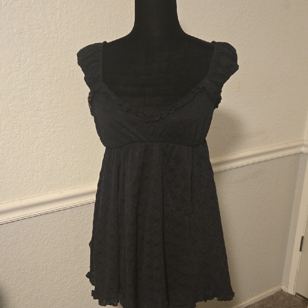 wild fable Black Lace Mini Dress